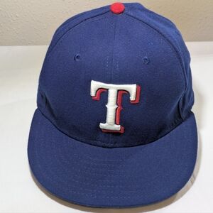 New Era Blue and Red Hat with White Logo